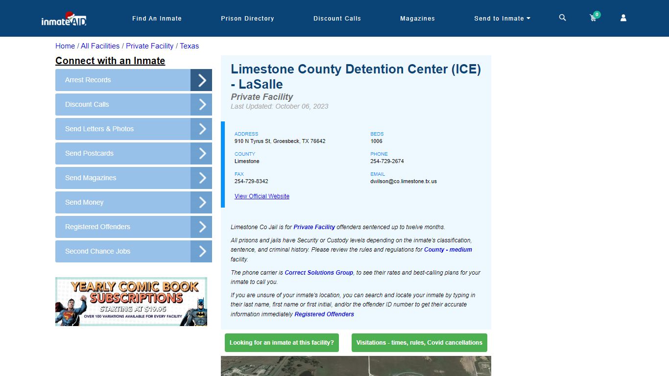 Limestone County Detention Center (ICE) - LaSalle - Inmate Search ...